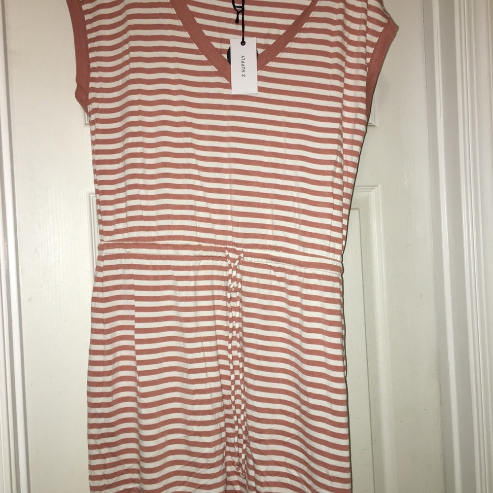Z Supply striped Shirred dress